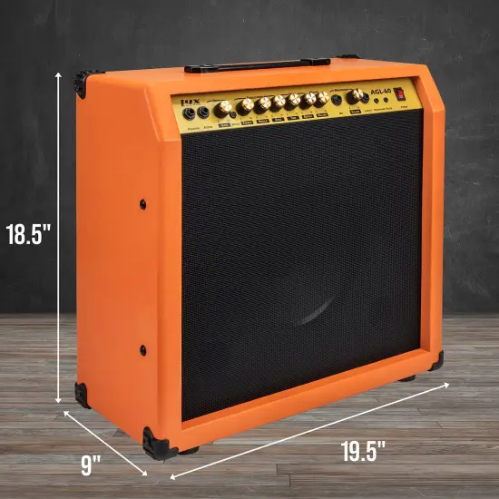 LyxPro Electric Guitar Amp, 60 Watt Portable Amplifier Sunburst {5}