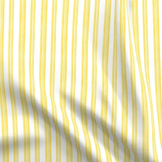 Various Fabrics by the Yard or Fat Quarter Yellow Painted Stripe Contemporary Limon Modern Coastal Summer Sunny Happy Large Scale Custom Printed Fabric by Spoonflower {5}
