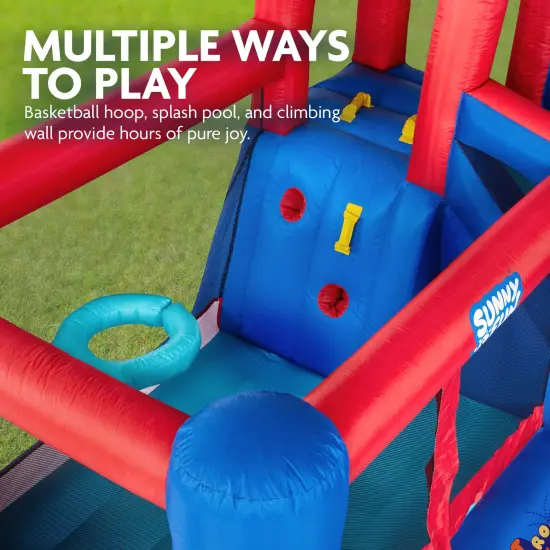 Sunny & Fun Small Inflatable Kids Backyard Water Slide Park Green {9}