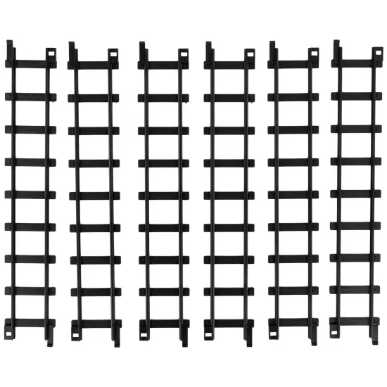 Northlight Replacement Christmas Train Set Track Pieces - Black - Pack of 12 {3}