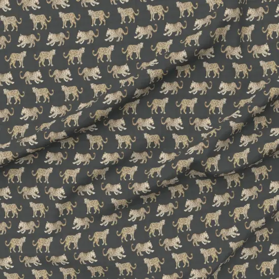 Various Fabrics by the Yard or Fat Quarter Watercolor Leopard Brown Black Whimsical Safari Chinoiserie Animal Print Custom Printed Fabric by Spoonflower {6}