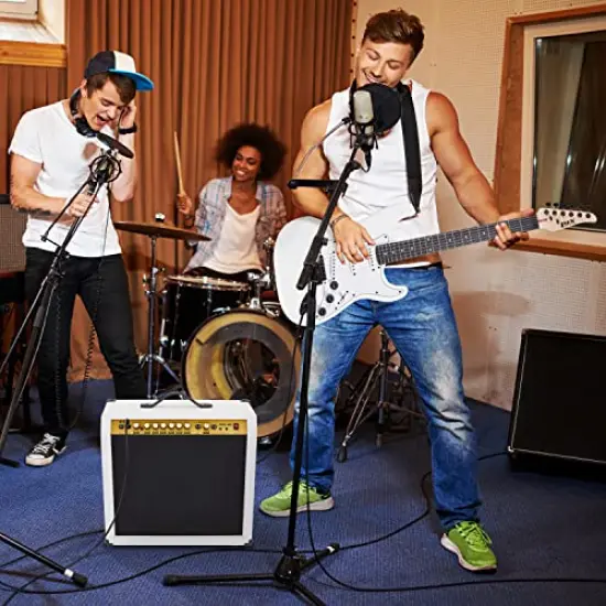 LyxPro Electric Guitar Amp, 60 Watt Portable Amplifier White {6}