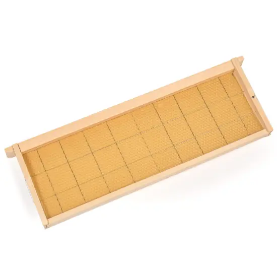 Stoney Acres Beekeeping Beehive Frame, Wired Beeswax Foundation, Medium Assembled, Honey Bee Hive, Amish Made {4}