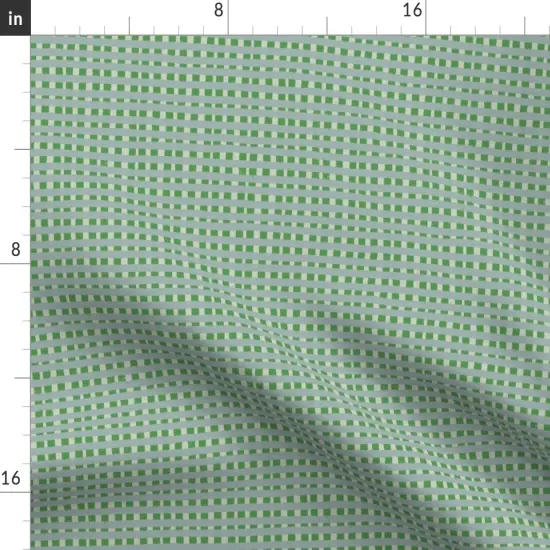 Various Fabrics by the Yard or Fat Quarter Green Blue Plaid Gingham Check Hand Drawn Small Scale Custom Printed Fabric by Spoonflower {2}