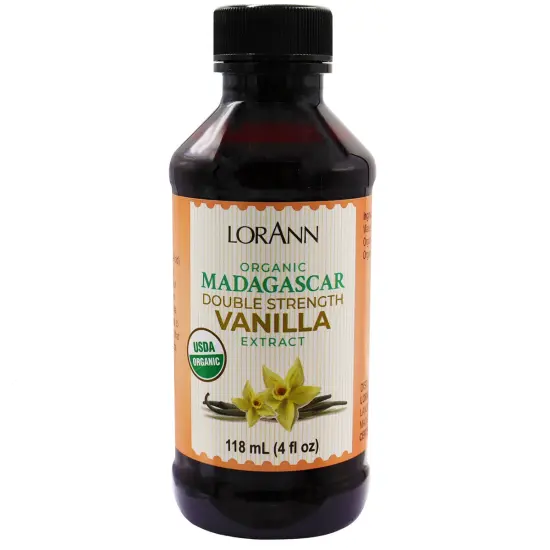LorAnn Oils Organic Madagascar Double Strength Vanilla Extract, 4 ounce {1}