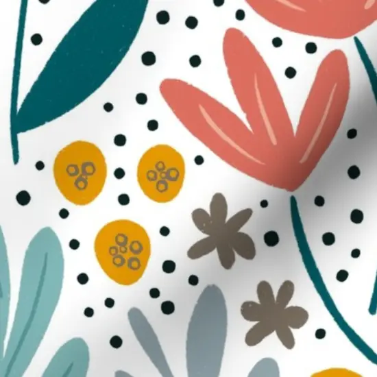 Various Fabrics by the Yard or Fat Quarter Floral Bloom Spring Flowers Flower Garden Cone Wildflowers Custom Printed Fabric by Spoonflower {7}