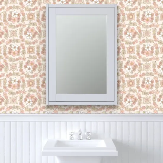 Pre-Pasted Wallpaper 2FT Wide Bumblebee Modern Geometric Shapes Whimsical Yellow Gold Spring Bees Whimsical Children Fun Insect Beehive Custom Pre-pasted Wallpaper by Spoonflower {6}