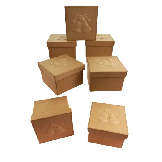 Value Pack of 36 Square Box with Bells Embossed Lid {1}