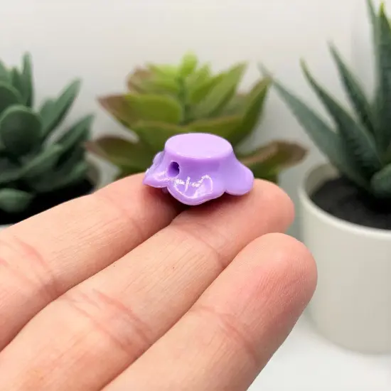 4, 20 or 50 Pieces: Purple Chunky Rose Flower Beads {4}