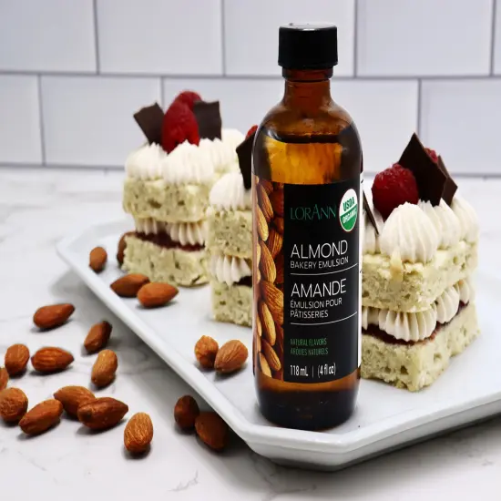 LorAnn Oils Organic Almond Bakery Emulsion, 4 ounce {4}