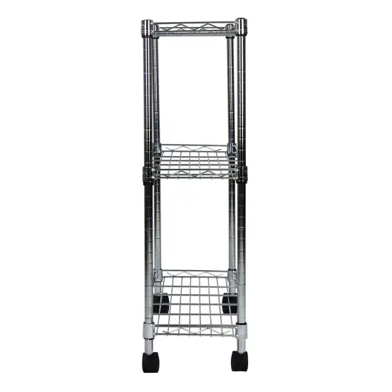 Oceanstar 3-Tier Shelving All-Purpose Utility Cart Silver {3}