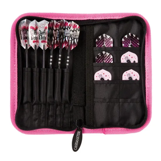 Casemaster Deluxe Pink Nylon Dart Case {2}