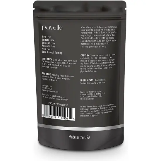 Pavelle Dead Sea Fizzy Bath Bomb, Fizzy Bath Bombs For Women & Men, 14 oz (397g) {3}