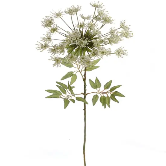 12-Pack: White Queen Ann Lace Spray with Silk Foliage by Floral Home&reg; {1}