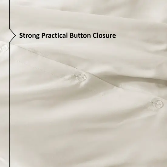 Nestl Double Brushed Microfiber Duvet Cover Set Off White {6}