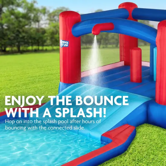 Sunny & Fun Inflatable Kids Backyard Water Slide Park & Bounce House {4}