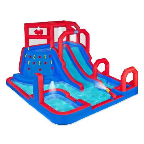 Sunny & Fun Mega Inflatable Kids Backyard Water Slide Park Purple {7}