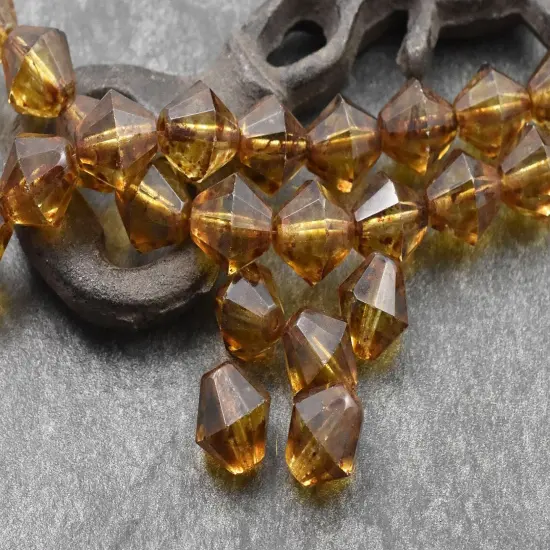 14mm Crystal Picasso Faceted Bicone Beads {4}