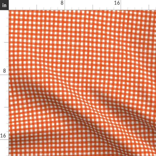 Various Fabrics by the Yard or Fat Quarter Farmhouse Plaid Gingham Cottagecore Spring Summer Red Small Scale Custom Printed Fabric by Spoonflower {2}