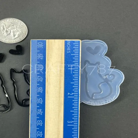 Cat Dangle Earring Silicone Mold Option 1 (D5) {2}