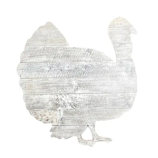 Rustic Farmhouse Fall Harvest Reclaimed Wood Turkey White {1}
