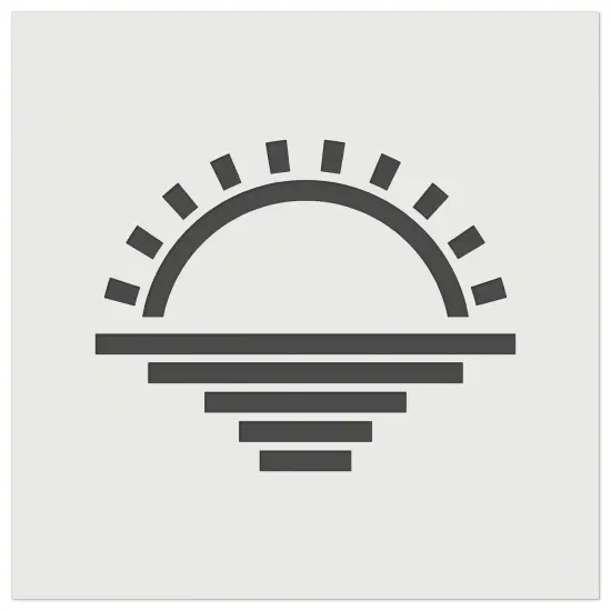 Sunset Over Water Wall Cookie DIY Craft Reusable Stencil {7}