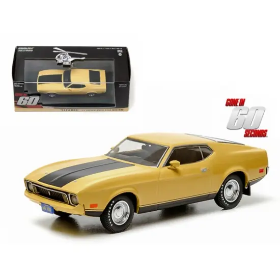 1973 Ford Mustang Mach 1 Yellow "Eleanor" "Gone in Sixty Seconds" Movie (1974) 1/43 Diecast Model Car by Greenlight {1}