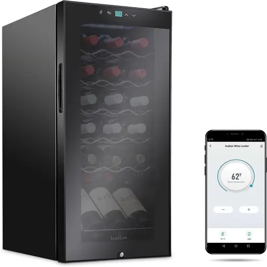 Ivation Wine Cooler with WiFi, Freestanding Wine Fridge w/Smart App Control {1}