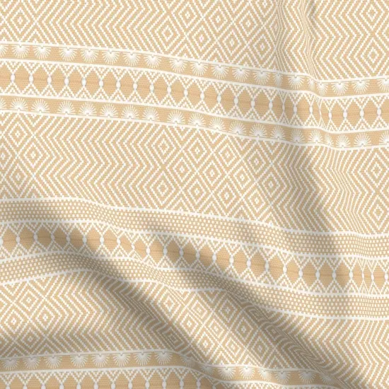 Various Fabrics by the Yard or Fat Quarter Beige Lace Pattern Geometric Natural Boho Chic Medium Scale Retro Vintage Custom Printed Fabric by Spoonflower {5}