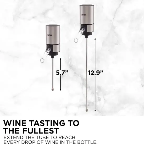 Ivation Stainless Steel Wine Aerator and Dispenser Spout, Electric Wine Pourer and Stopper {3}