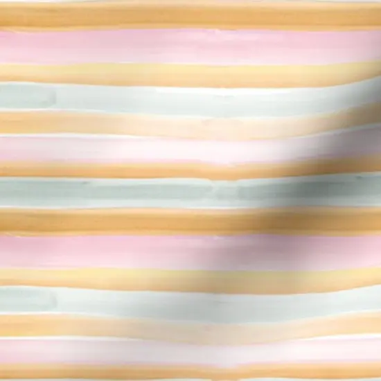 Various Fabrics by the Yard or Fat Quarter Pastel Stripes Watercolor Horizontal Modern Pink Orange Soft Custom Printed Fabric by Spoonflower {7}