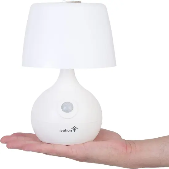 Ivation 12-LED Battery Powered Lamp, Motion Sensing LED Table Lamp w/Dual Color Range {4}