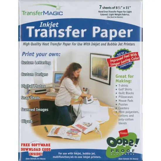 Transfer Magic Ink Jet Transfer Paper 8.5"X11" 7/Pkg {1}
