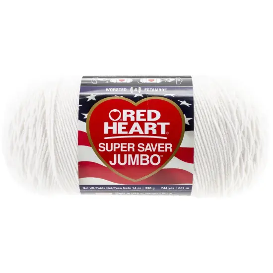 Multipack of 4 - Red Heart Super Saver Jumbo Yarn-White {2}