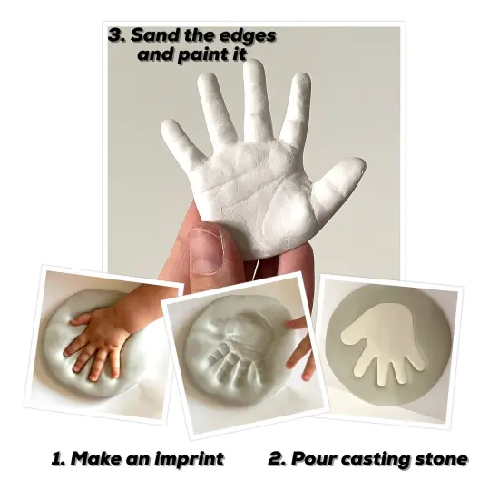 Sweet Memories baby hands and feet casting kit for babies 0-9 months old, makes 2-8 casts White {5}