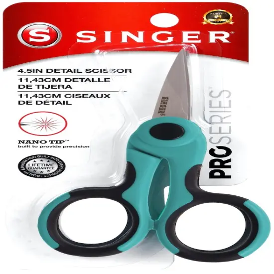 SINGER ProSeries(TM) Detail Scissor 4.5"-W/NANO Tip(TM) Comfort Grip {1}