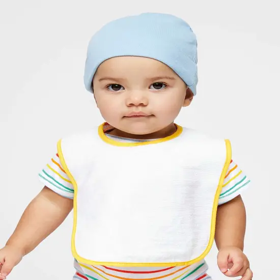 Rabbit Skins&reg; Contrast Trim Terry Bibs for Infants - 1003 {3}