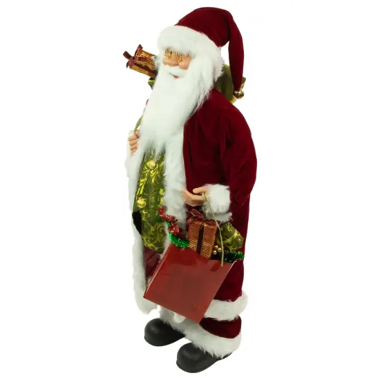 Northlight Santa Claus with Gift Bags Christmas Figure -36" Red {5}