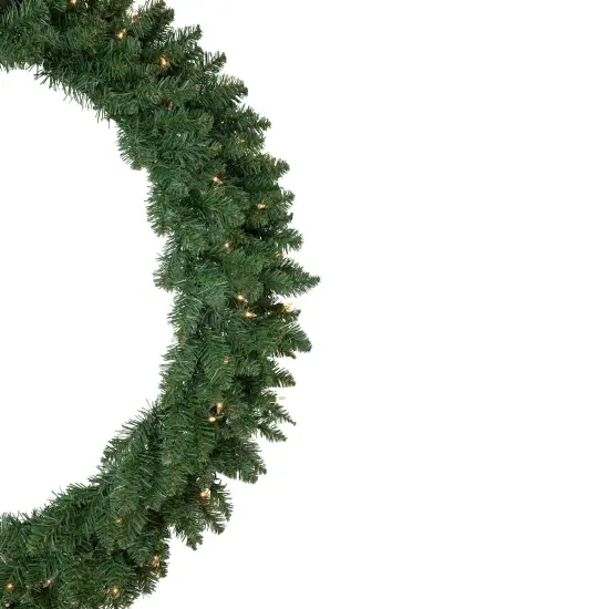 Northlight Pre-Lit Everett Pine Artificial Christmas Wreath - 48" - Clear Lights Green {4}
