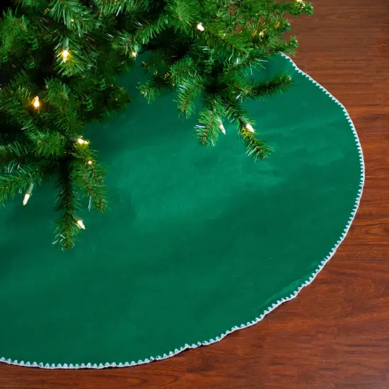 Northlight 48" Red and White Shell Reversible Christmas Tree Skirt {4}