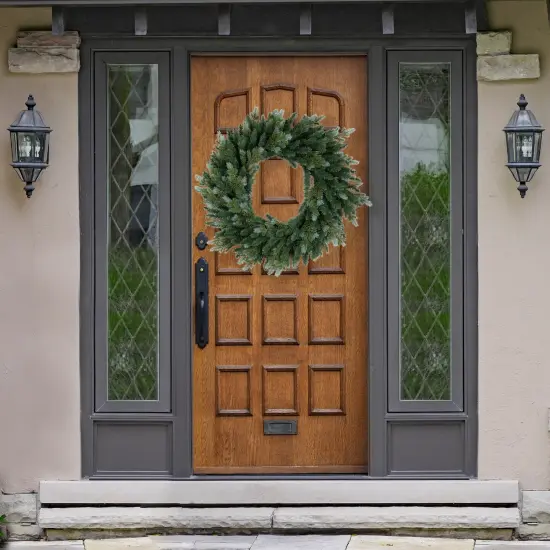 Northlight Real Touch™ Blue Spruce Artificial Christmas Wreath - 36" - Unlit Green {3}