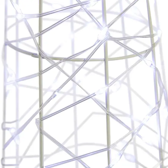 Northlight LED Lighted Twinkle Outdoor Christmas Cone Trees - 39.5" - Silver - Set of 3 White {7}