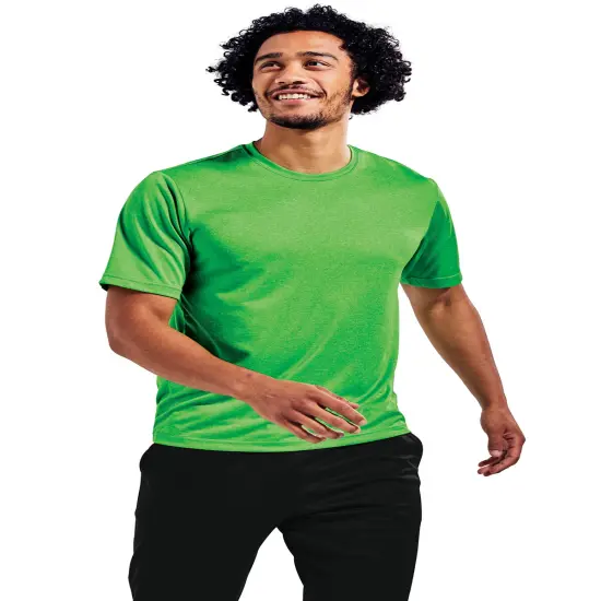 Fitted Men's Short Sleeve Crewneck T-Shirts Blue wake heather {5}