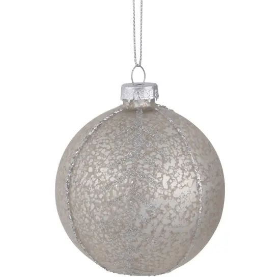 Northlight 2-Finish Glass Ball Christmas Ornaments - 3" (80mm) - Gold and Silver - 9ct {5}