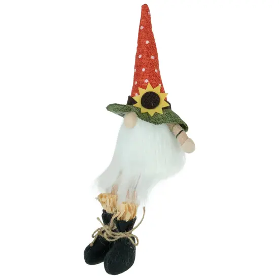 Northlight Sitting Sunflower Autumn Harvest Gnome Figurine - 11" Orange {5}