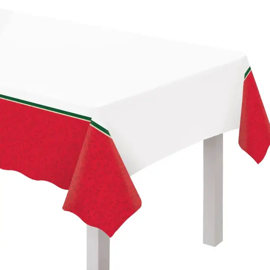 Joyful Tree Plastic Table Cover, 54" x 102", 1ct {1}