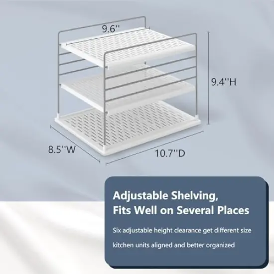WANCHIY Pantry Organizers and Storage, Foil and Plastic Wrap Organizer- Divided Compartment Holder for Aluminum Foil&Wraps&Baggie Boxes, Upgraded Shelf Organizer for Pantry Organizer, Pantry Storage {6}