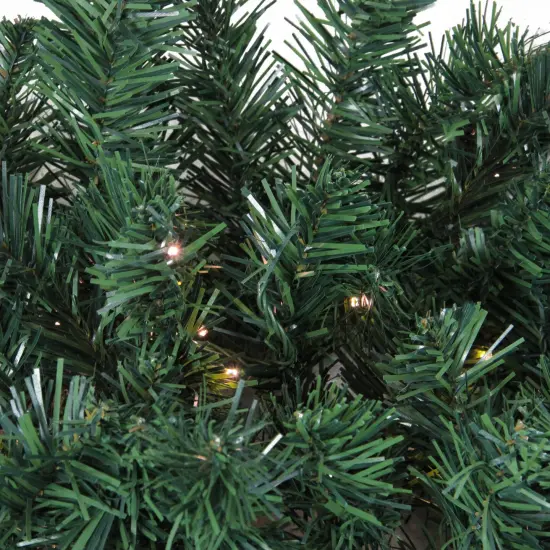 Northlight Pre-Lit High Sierra Pine Commercial Artificial Christmas Wreath, 10ft, Warm White Lights Green {3}