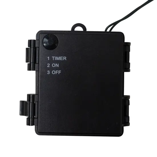 Northlight Pre-Lit B/O Canadian Pine Christmas Wreath with Timer - 24" - Multicolor LED Lights Green {6}