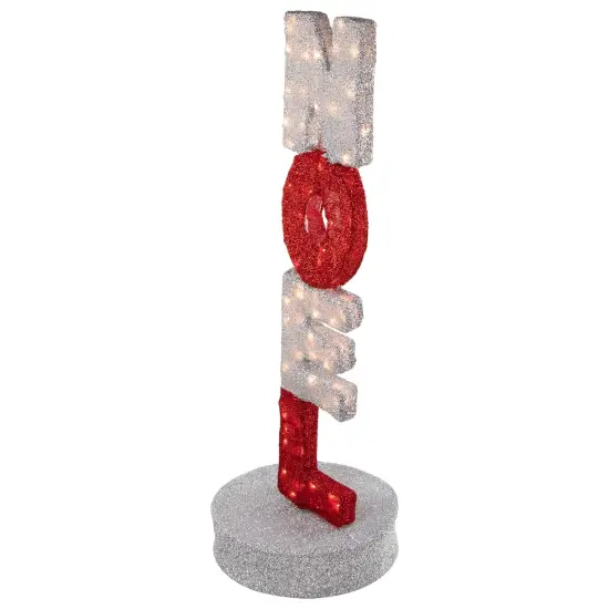 Northlight 39" Lighted Red and Silver Noel Outdoor Christmas Sign Decoration {6}